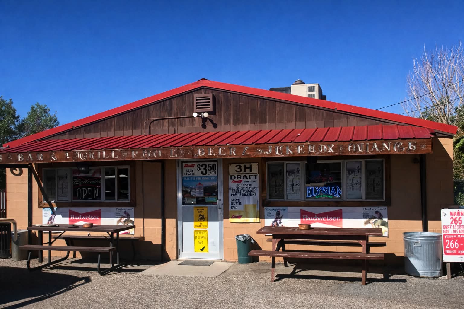 Exterior of the bar